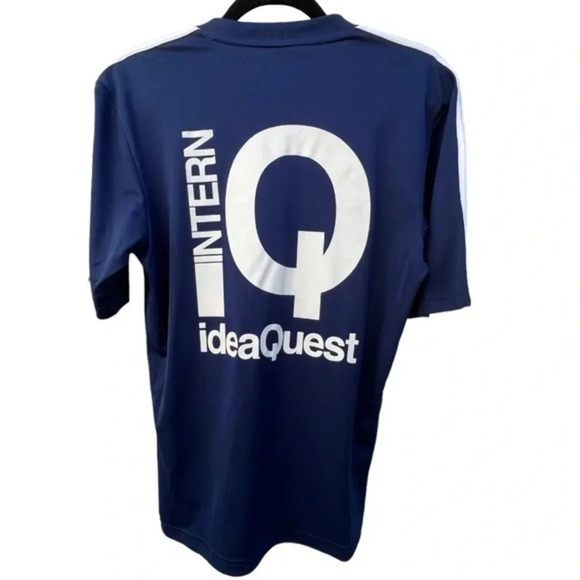 Adidas Qualcomm Climalite 3‎ Stripes 
Soccer Jersey 
Blue 
Men’s Size Small​​ - Picture 2 of 5